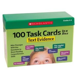 Scholastic Text Evidence Task Cards - Green Box